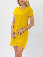 Žlté trapézové šaty (435ART)