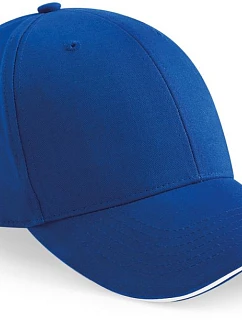 Beechfield B 20 6-panelová sendvičová čiapka „Athleisure“ 53.0020 jasne kráľovská modrá/biela