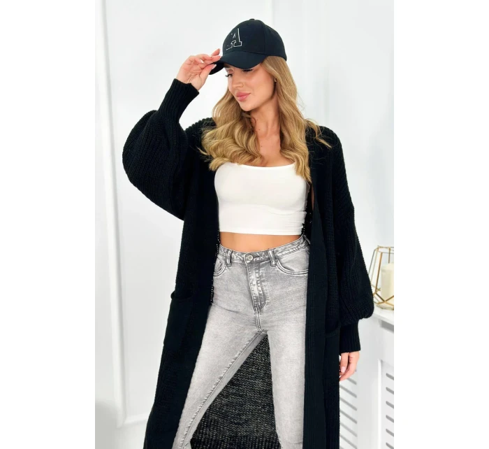 Dlhý sveter čierny