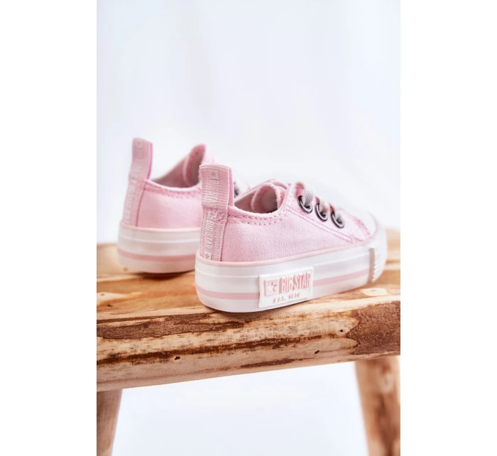 Dziecięce Materiałowe Trampki BIG STAR KK374052 Różowe