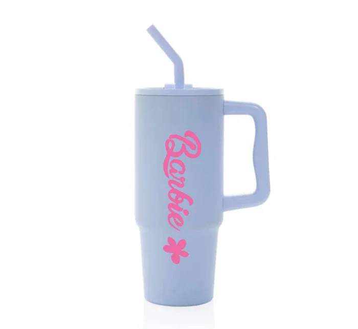 BARBIE - světle modrý cestovní termohrnek 900 ml