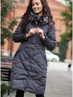 Dámsky kabát BLH818025F tmavošedý - PERSO