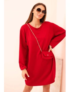 Dámske viskózové Plus veľkosť sukne s reťazou taška červená