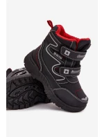 Ocieplane Dziecięce Śniegowce Trapery Big Star OO374048 Granatowe