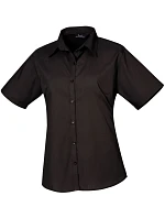 PR 302 Popelínová halenka s krátkým rukávem model 22482740 black - Premier PR 302 Popelínová halenka s krátkým rukávem model 22482740 black - Premier