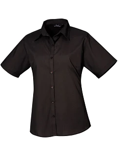 PR 302 Popelínová halenka s krátkým rukávem model 22482740 black - Premier