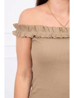 Španielske šaty s volánikmi ťava Španielske šaty s volánikmi ťava