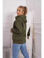 Khaki mikina s kapucňou