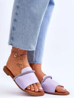 Elegantní ploché sandálky fialové model 21619499 - Boto
