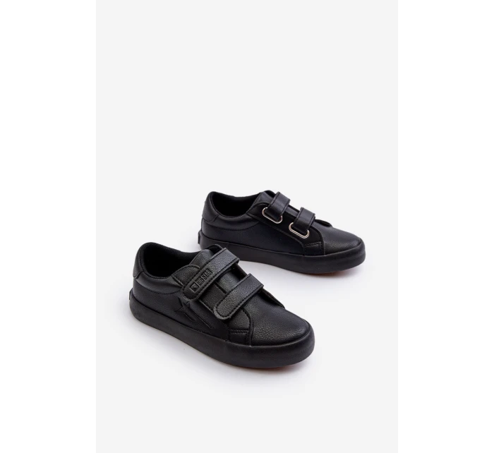 Dziecięce Trampki Na Rzepy Big Star NN374006 Czarne Dziecięce Trampki Na Rzepy Big Star NN374006 Czarne