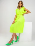 Šaty DHJ SK 1155.85 fluo žltá