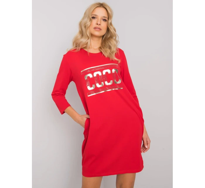 Šaty RV SK model 16968789 červená - FPrice Šaty RV SK model 16968789 červená - FPrice