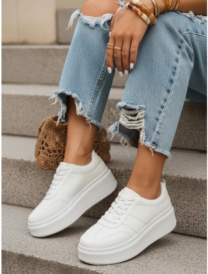 Dámske biele tenisky FashionStreet ZY1376