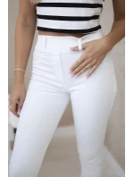 Džínsové nohavice biele