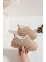 Dětské sněhule s výšivkou béžové model 21711240 - Boto