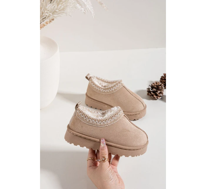 Dětské sněhule s výšivkou béžové model 21711240 - Boto