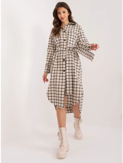 LK SK 509521 šaty.48 čierna a béžová