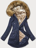 Dámska zimná bunda navy-beige (m-21356)