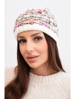 Dámská zimní vlněná čepice s ozdobnými krystalky K399 černá Dámská zimní vlněná čepice s ozdobnými krystalky K399 černá