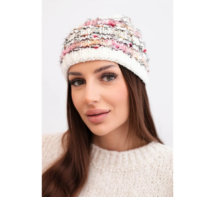 Dámská zimní vlněná čepice s ozdobnými krystalky K399 černá Dámská zimní vlněná čepice s ozdobnými krystalky K399 černá