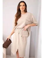 Dámsky set s blúzkou a midi sukňou Butter Fango