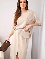 Dámsky set s blúzkou a midi sukňou Butter Fango