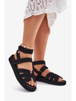 Sandały Damskie Z Rzepami Czarne Uvissa Sandały Damskie Z Rzepami Czarne Uvissa