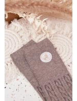 Dlouhé vlněné dámské ponožky šedé