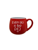 EVERY DEJ IS GUD DEJ - červený keramický hrnček 300 ml