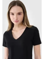 Dámske tričko slim fit 4FWSS25TTSHF1990 20S Black - 4F