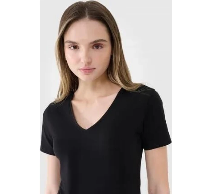 Dámske tričko slim fit 4FWSS25TTSHF1990 20S Black - 4F