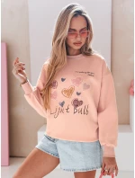 Dámska nadrozmerná mikina so srdiečkami PINKNOTE pink FashionStreet BY1500