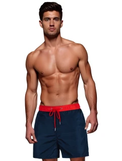 Pánské tmavě modré a červené plavecké šortky Dstreet model 21989717 - FashionStreet