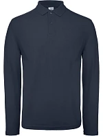 B&C ID.001 LSL Pánske polo s dlhým rukávom z piké 01.0I12 tmavomodré B&C ID.001 LSL Pánske polo s dlhým rukávom z piké 01.0I12 tmavomodré