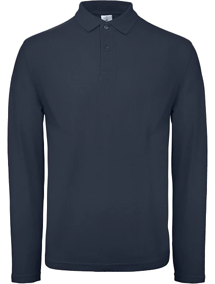 B&C ID.001 LSL Pánske polo s dlhým rukávom z piké 01.0I12 tmavomodré B&C ID.001 LSL Pánske polo s dlhým rukávom z piké 01.0I12 tmavomodré