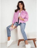 MOLI dámska nadrozmerná džínsová bunda fialová Dstreet TY4129
