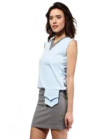 Letné šaty mini značkové BeWear bez rukávov krátke svetlo modré - Modrá - BeWear Letné šaty mini značkové BeWear bez rukávov krátke svetlo modré - Modrá - BeWear