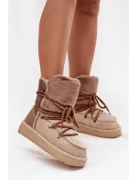 Dámské sněhové boty s kožíškem Béžová model 21803133 - D.Franklin