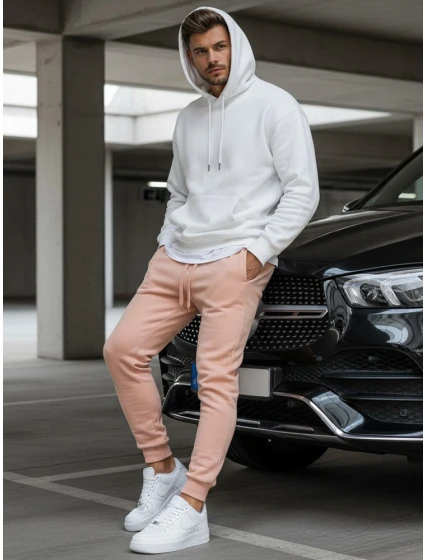 Pánské růžové tepláky Dstreet model 21964003 - FashionStreet