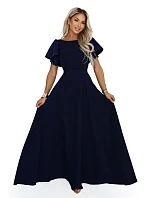 Elegantní s se střihem a rukávy – tmavě modré model 22545412 - numoco Elegantní s se střihem a rukávy – tmavě modré model 22545412 - numoco