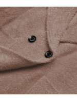 Tmavo béžový krátky prehoz cez oblečenie typu alpaka (CJ65)