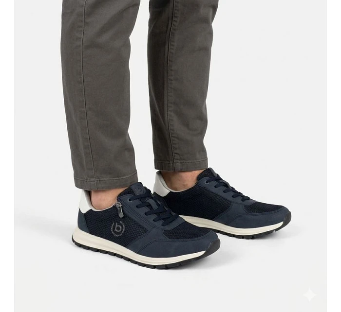 Pánske ľahké tenisky na zips tmavomodré Bugatti 325-ATL02-2500-4100