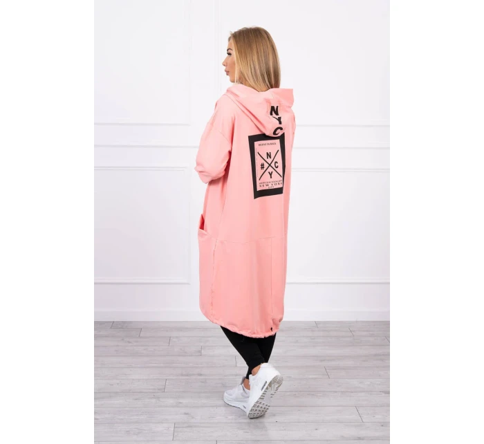 Nadmerná šedá bunda s kapucňou Morel