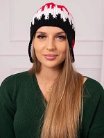 Dámska čiapka Nikol K405 červená+biela+čierna