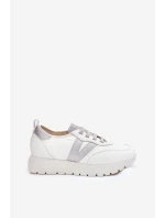 Buty Sportowe Damskie Na Platformie Vinceza 58510 Białe