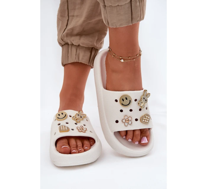 Dámské Pěnové Pantofle S  Bílé model 21697203 - VINCEZA