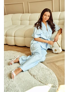 Dámské sandály na podpatku s pásky béžové Velivelle