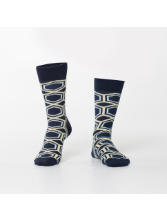 Pánske ponožky s tmavomodrým vzorom