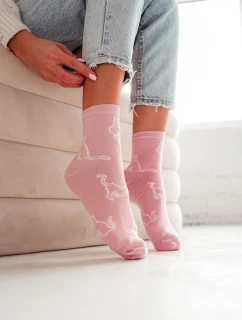 Dámske bavlnené ponožky - ružové