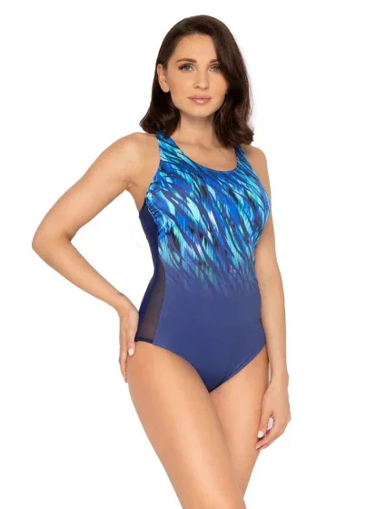 Jednodílné plavky model 20982628 Sport modré - Self Jednodílné plavky model 20982628 Sport modré - Self